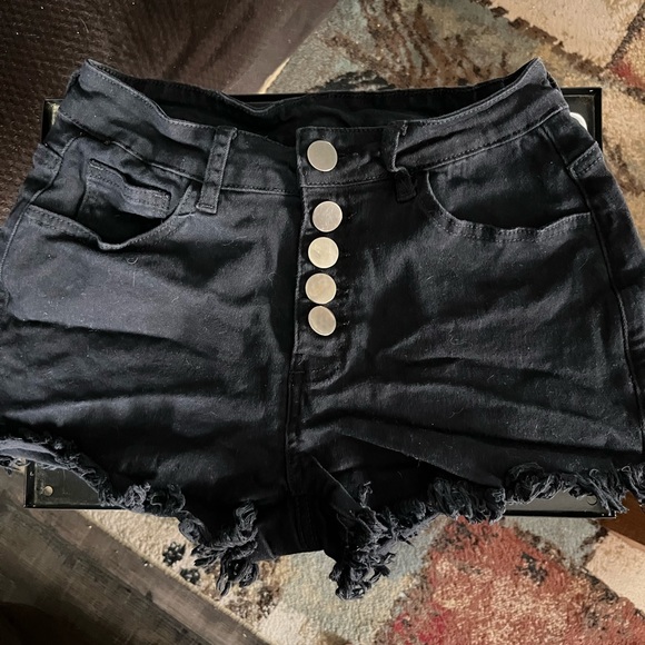 5 Button Denim Shorts - Picture 6 of 7